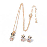Sweet Bunny Necklace & Earrings Set